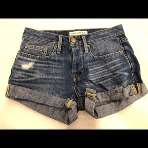 Denim Shorts with Button Fly
